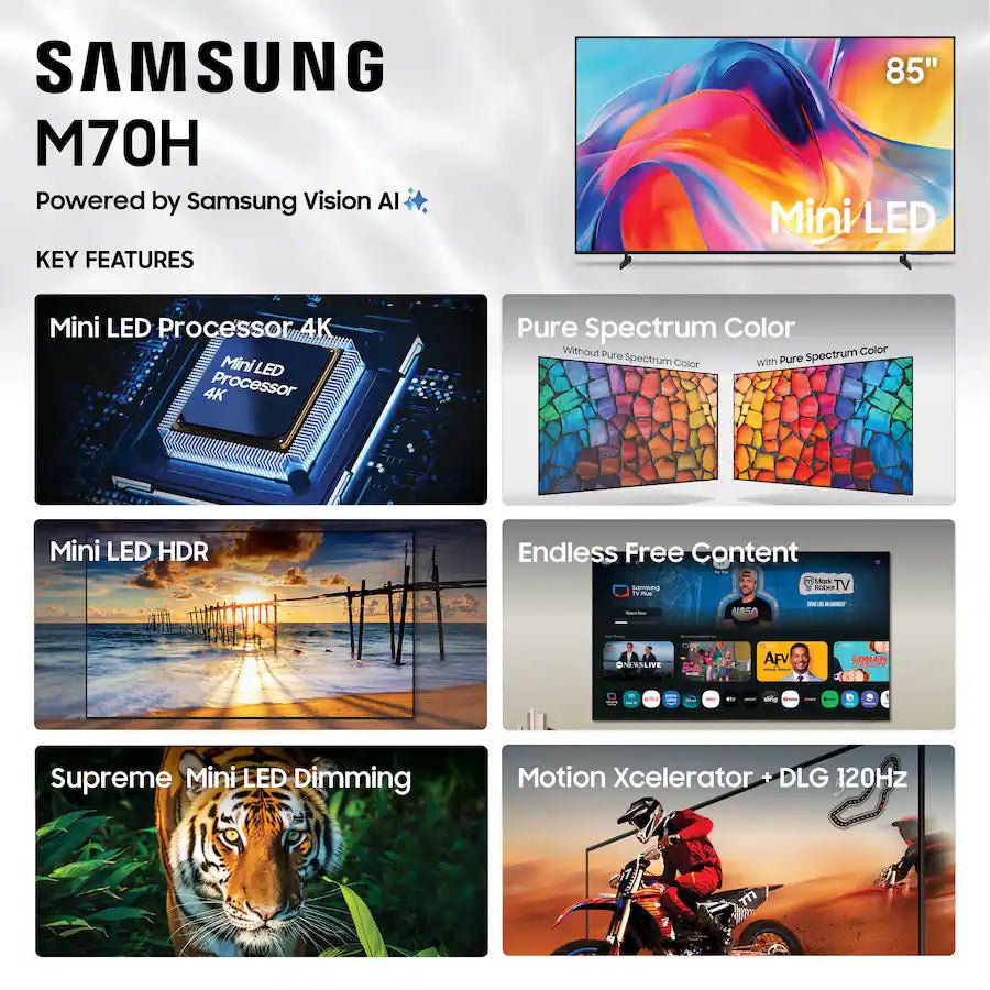 Samsung M70H Series 85" 4K UHD Smart Mini LED TV