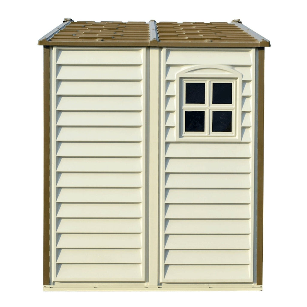 DuraMax StoreAll 2.4 x 1.8 m Outdoor Vinyl Storage Shed with Foundation Kit