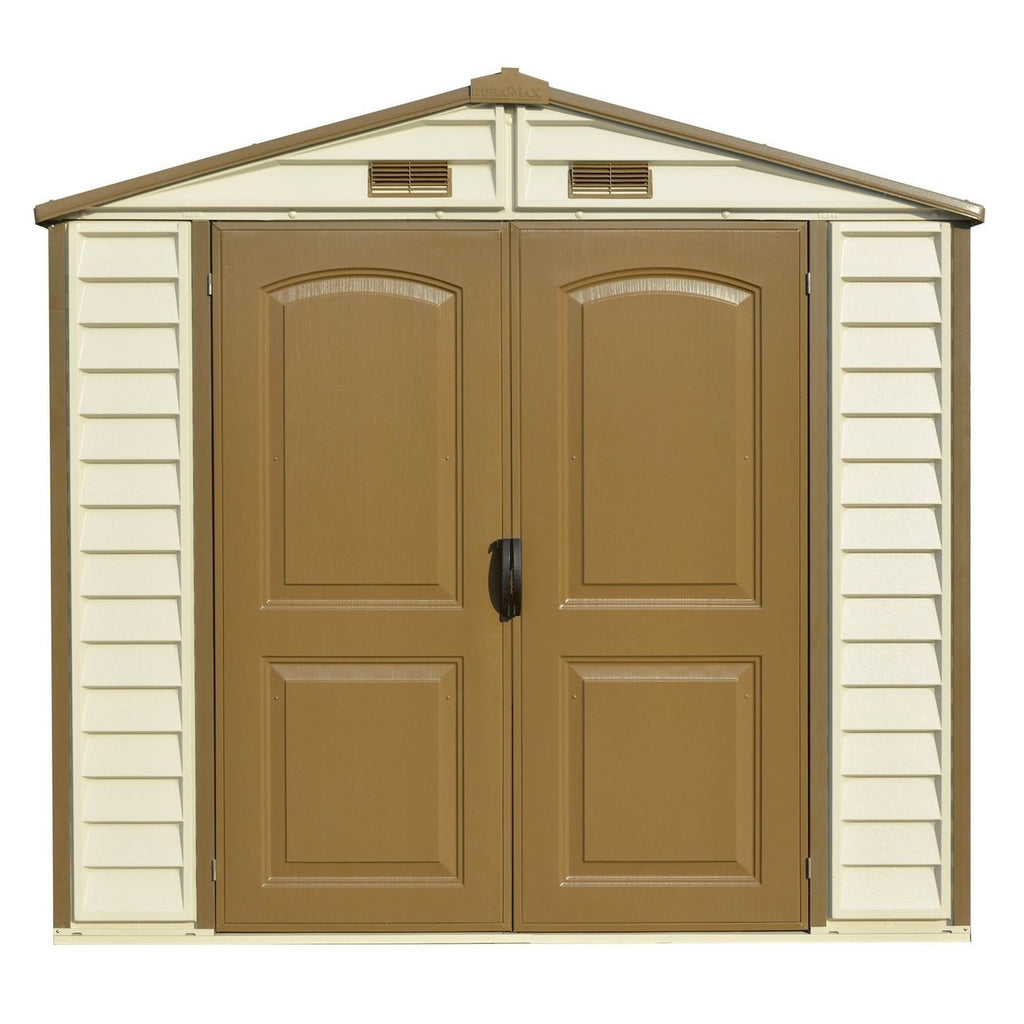 DuraMax StoreAll 2.4 x 1.8 m Outdoor Vinyl Storage Shed with Foundation Kit
