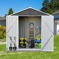 Seizeen 1.8 x 1.2 m Galvanized Steel Storage Shed D8311 Dark Grey