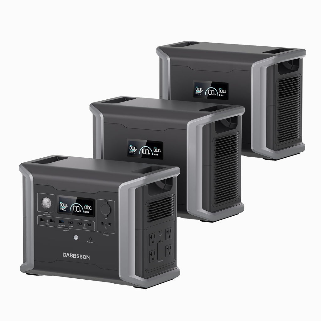 Dabbsson 4.7 kWh Expandable Power Station DBS1300 with 2 Extra Batteries