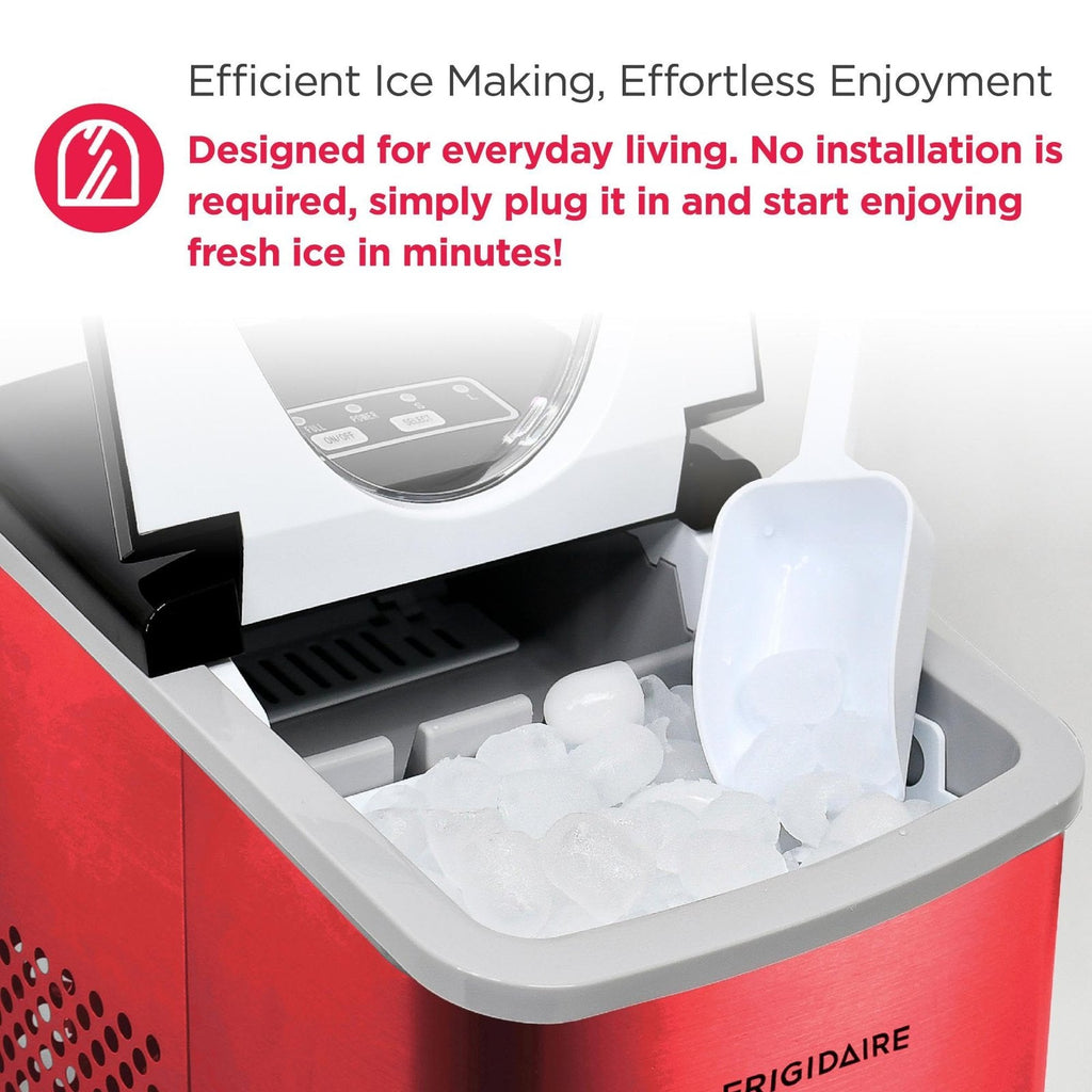 Frigidaire 11.8 kg Portable Countertop Ice Maker Machine EFIC117-SSRED-COM