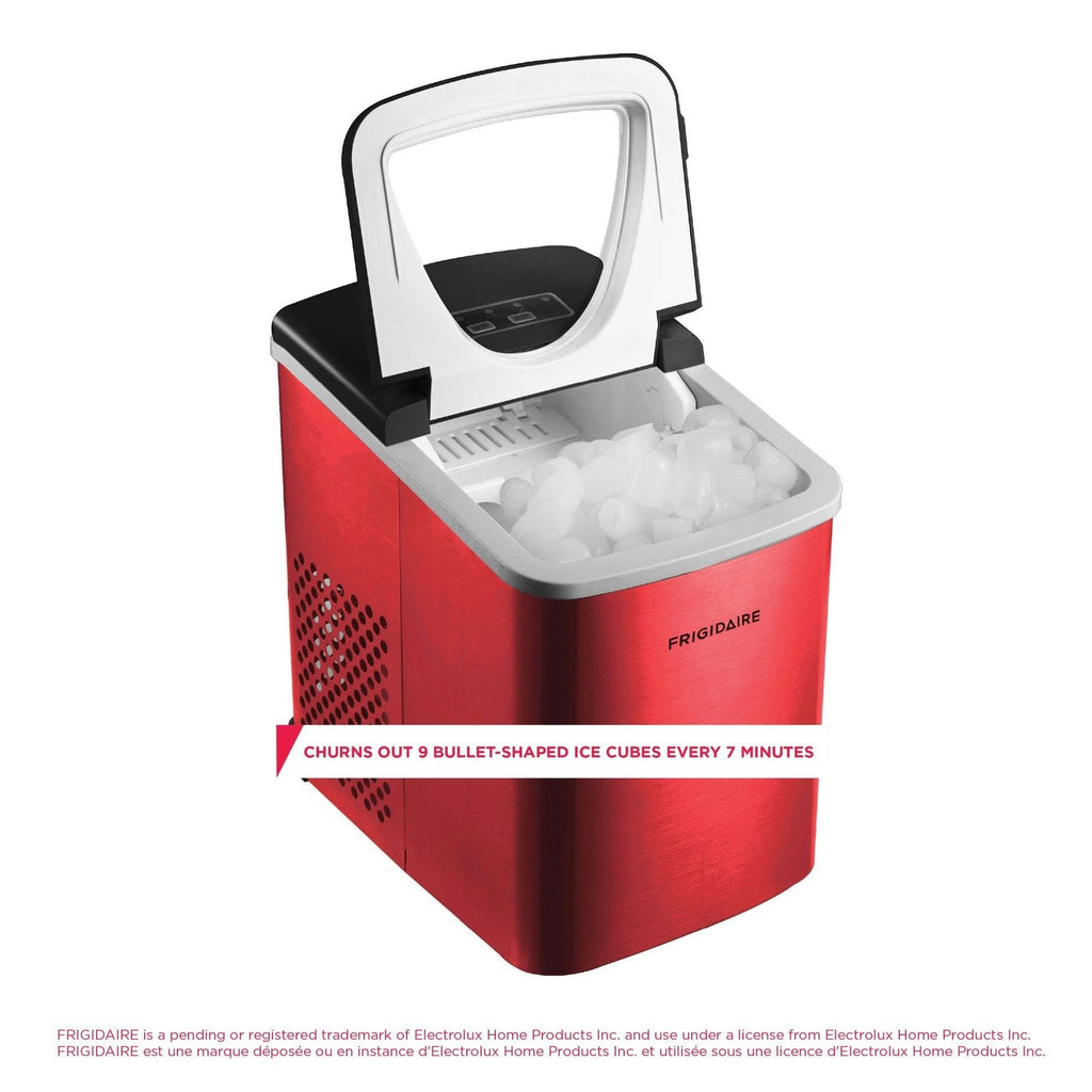 Frigidaire 11.8 kg Portable Countertop Ice Maker Machine EFIC117-SSRED-COM