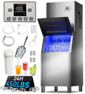 AKIRES 204.1 kg/24H Commercial Ice Maker AK-CIM-1560F Stainless Steel