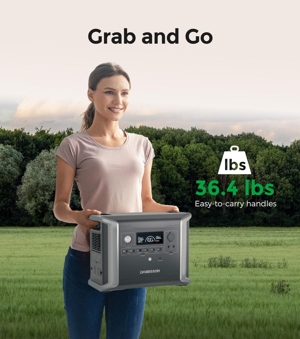 Dabbsson 4.7 kWh Expandable Power Station DBS1300 with 2 Extra Batteries