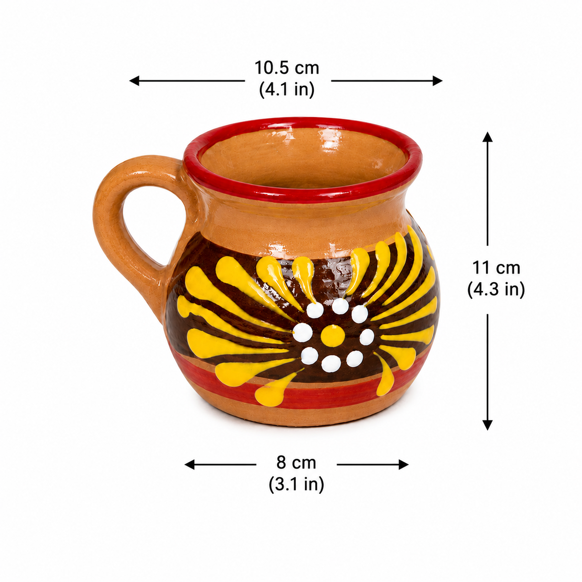Mexican-Style Ceramic Coffee Mug 473 ml