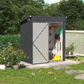 OC Orange-Casual 1.5 x 0.9 m Galvanized Steel Storage Shed Black