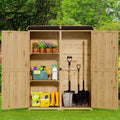 Lofka 1.4 x 0.4 m Wooden Outdoor Storage Shed Natural