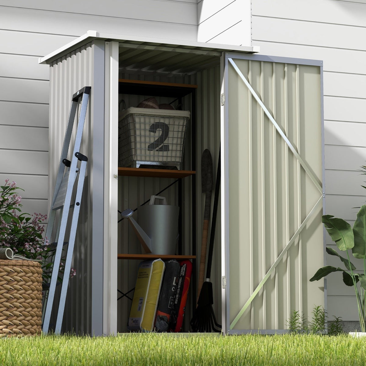 Patiowell 0.9 x 0.9 m Outdoor Storage Shed Grey