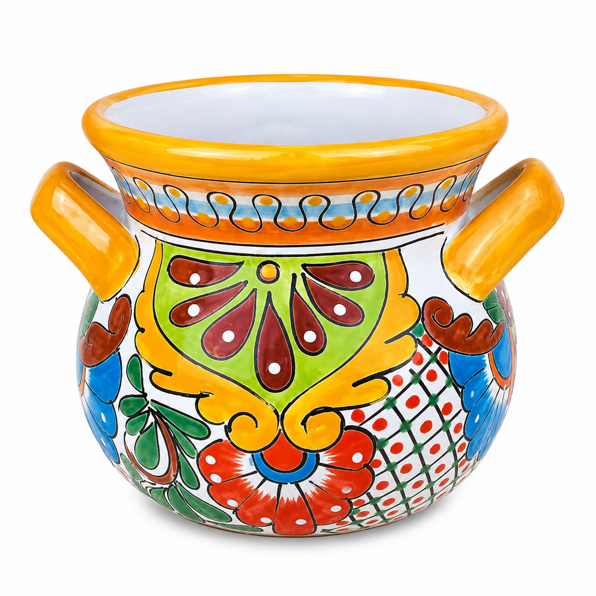 Handcrafted 32 cm Mexican Style Ceramic Planter Pot