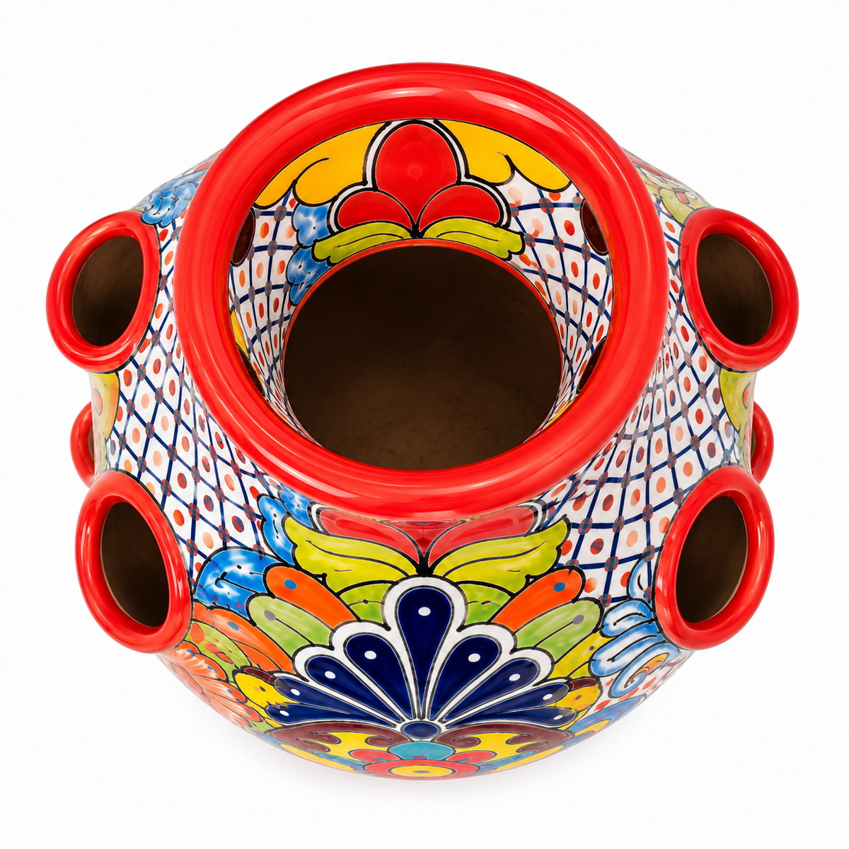 Handcrafted Mexican-Style Ceramic Flower Vase 25 x 30 cm