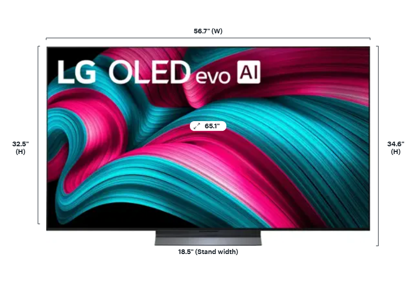 LG 65-Inch OLED evo C5 Series 4K UHD Smart TV