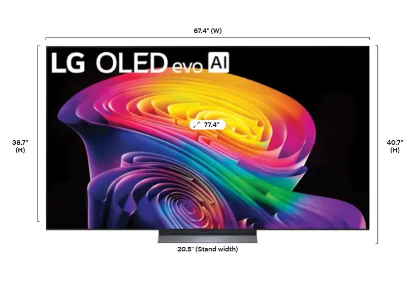 LG 77" C6H Series OLED evo 4K Smart TV OLED77C6HUP