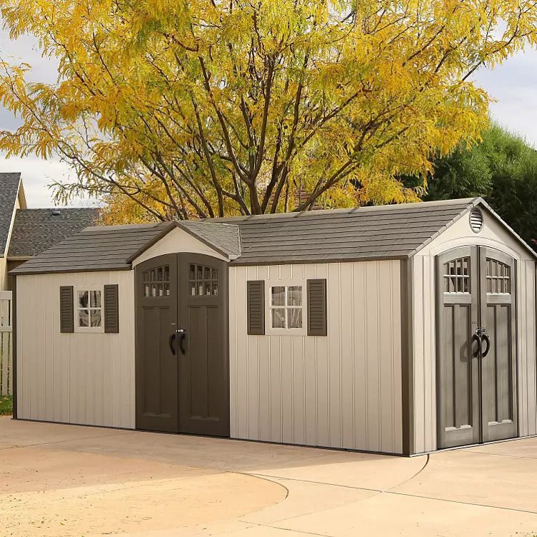 Lifetime 6.1 x 2.4 m Outdoor Storage Shed Brown