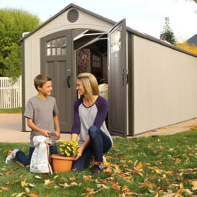 Lifetime 6.1 x 2.4 m Outdoor Storage Shed Brown