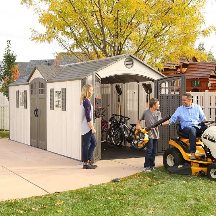Lifetime 6.1 x 2.4 m Outdoor Storage Shed Brown