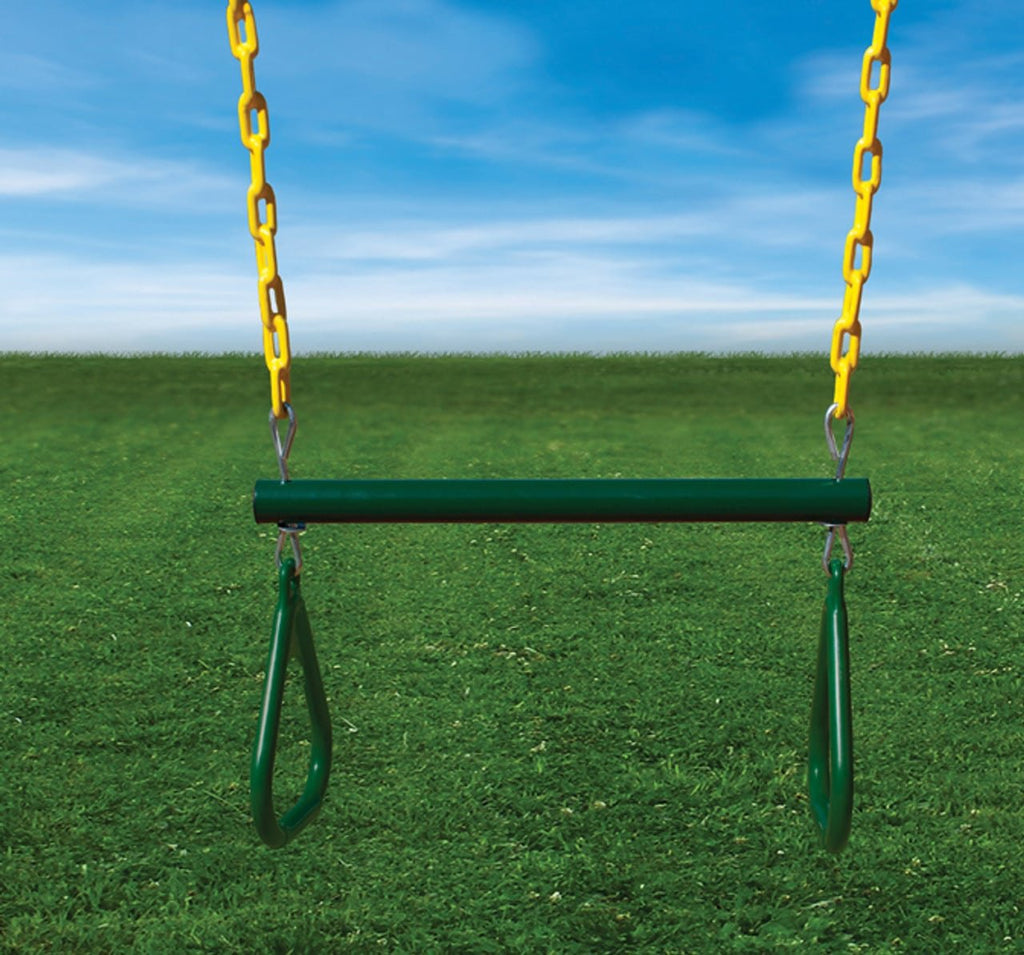 Gorilla Playsets Savannah II Wooden Swing Set with Slides and Clatter Bridge
