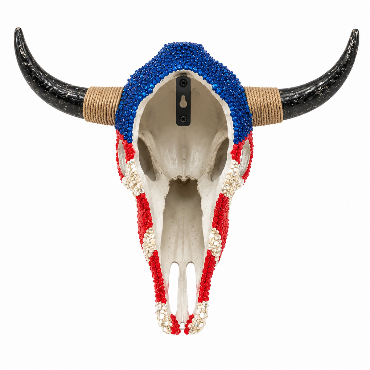 70 x 60 cm Mosaic Bull Skull Wall Decor with Horns