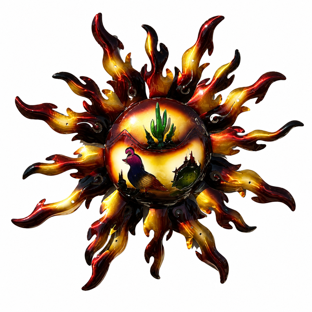 60 x 60 cm Southwestern Metal Sun Wall Decor